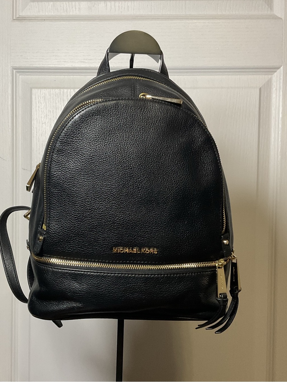 MICHAEL KORS Black Leather Backpack